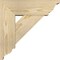 Ekena Millwork Traditional Traditional Rough Sawn Bracket w/ Offset Brace, Douglas Fir, 6"W x 16"D x 16"H BKT0604X16X16TRA01RDF - alternate 3